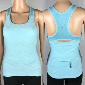 ATHLETA Women’s 2XS Blue Pocket Tank Top 43118